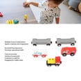 thumbnail image 4 of Wooden  Set, Wooden Railway Set Hand Eye Coordination Educational  for Children, 4 of 7