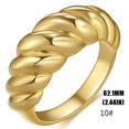 thumbnail image 3 of EGNMCR Rings New Threaded Ring Men Women Couple Rings Retro Gold Plating Ring Fashion ring, 3 of 4