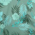 thumbnail image 1 of oneOone Velvet Dusty Teal Green Fabric Florals Craft Projects Decor Fabric Printed By The Yard 58 Inch Wide, 1 of 4