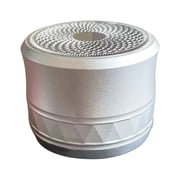 Portable Bluetooth Speaker with Subwoofer 1.38 in x 1.38 in x 1.61 in Metal Body Red Gold Blue Silver Color USB Powered