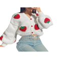 thumbnail image 3 of Cardigan en Tricot à Manches Longues à Col en V pour Femmes, 3 of 9