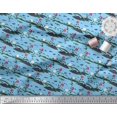 thumbnail image 3 of Soimoi Poly Georgette Fabric Insect,Leaves & Floral Artistic Print Fabric by The Yards 42 Inch Wide, 3 of 3