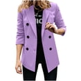 thumbnail image 1 of CEHVOM Hauts à Manches Longues Fins pour Femmes Blouse Chemise Modèles de Printemps Petit Costume Uni Liquidation, 1 of 5