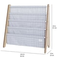 thumbnail image 3 of 3 Sprouts Recycled Fabric Kids Book Rack Storage Bookshelf Organizer in Gingham Blue for Ages 3+, 3 of 5