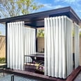 thumbnail image 4 of Aufmer 5 Pcs Waterproof Outdoor Window Screen Curtain, Transparent Polyester Shade for Terrace/Pavilion, 83.85x51.96in with Metal Hanging System(White), 4 of 6