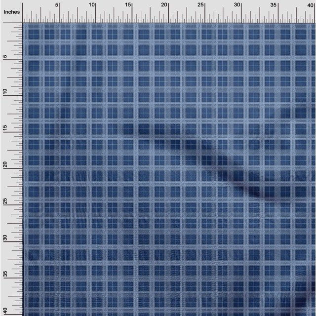 oneOone Polyester Lycra Fabric Tartan Check Print Fabric BTY 56 Inch Wide