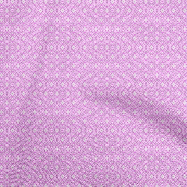 oneOone Polyester Spandex Fuschia Pink Fabric Asian Block Tile Sewing Craft Projects Fabric Prints By Yard 56 Inch Wide