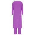 thumbnail image 4 of Birdeem Blouses pour Femmes Mode Femme Col Rond Uni Manches Longues Blouse Pantalon Long Taille Élastique Ensembles de Détente, 4 of 12