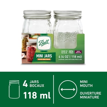 Ball Mini Storage Jars, 118 mL (4 oz), 4 Count