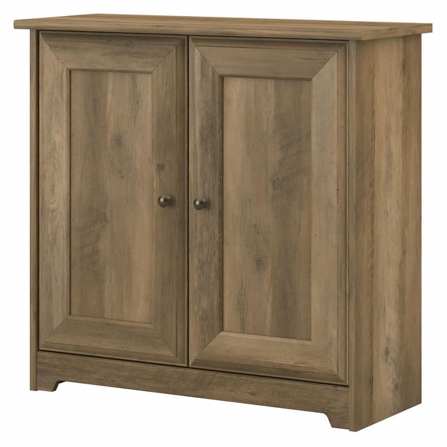 Bush Furniture's Cabot Small Storage Cabinet w/ Doors Linen White Oak