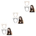 thumbnail image 4 of maskred 2pcs/set Stylish And Serviceable Leopard Kitty Hair Hoops For Daily Cute And Stylish Hoops For Girls 3Set, 4 of 6