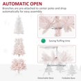 thumbnail image 2 of HOMCOM 7FT Pencil Artificial Christmas Tree with Pine Realistic Branches, Auto Open, Pink and White, 2 of 9
