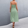 thumbnail image 3 of Robe Longue d'Été pour Femmes Robe à Bretelles Bouton Solide Décontractée Longue Robe d'Été Décontractée pour Femmes, 3 of 7