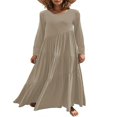 thumbnail image 1 of EIMELI Robes Longues Décontractées à Manches Longues pour Femmes, 1 of 5