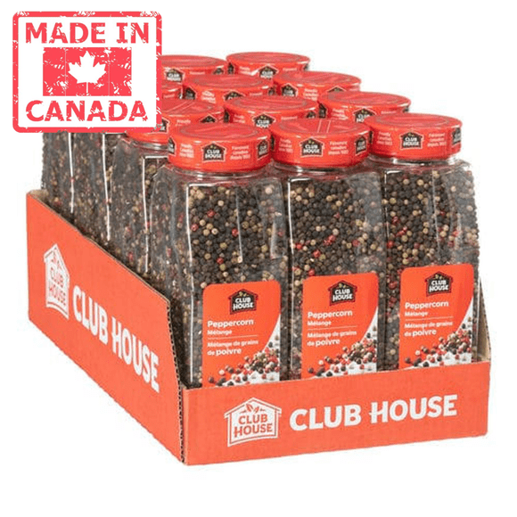 Clubhouse Spice Peppercorn Melange - 580g (6/Case) - 7.5 LBS. - Canadian Made