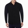 thumbnail image 1 of XDZJLR Men Shirt Business Casual Pure Color Lapel Long Sleeve Tee, 1 of 3