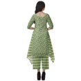 thumbnail image 4 of Moomaya Ensemble Kurti Kurta Pantalon pour Femmes Col Bateau Imprimé Robe 2 Pcs Tenue Ethnique, 4 of 6