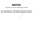thumbnail image 2 of Transit Auto Front Hub Bearing Assembly Disc Brake Rotors and Ceramic Pads Kit for Car Volkswagen GTI Audi A3 Quattro with 280mm Diameter Rotor KBB-100558, 2 of 11