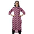 thumbnail image 1 of Moomaya Tunique en Coton à Manches Retroussables pour Femmes Kurti Imprimé Longueur Genou Kurta d'Été, 1 of 6