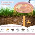 thumbnail image 4 of Gymax 24.5''-33.5'' Metal Detector for Kids with LCD Display IP68 Waterproof Pink, 4 of 10