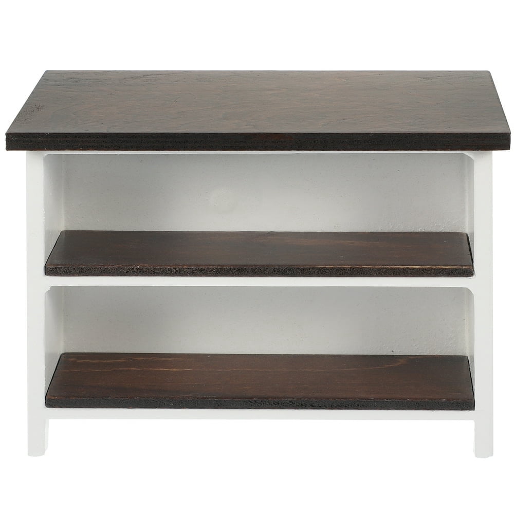 SNNROODecor Table Top Bookshelf Mini House Furniture Computer Desk Small