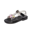 thumbnail image 1 of Sandals for Girls, Thick-Soled Crystal Jelly Princess Shoes with Bow , Spring/Summer Style, Comfortable Childrens Sandals, 1 of 9