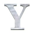 thumbnail image 2 of Transemion English Letters Mirror Sticker 3D Acrylic Alphabet Mirrored Decals DIY Room Home Decoration Wallpaper by Silver letter Y, 2 of 3