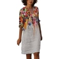 thumbnail image 4 of Ketyyh-chn99 Robe Maxi Grande Taille Jupes pour Femmes Vêtements Manche à Volants Superposition Évasée Robe Mini L,L, 4 of 5