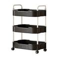 thumbnail image 2 of Todaioua 3-Tier Rolling Cart with Wheels, Multifunction Utility Storage Carts, Kitchen Storage Organizer, Mobile Shelving Unit for Bathroom, Laundry, Living Room, 2 of 7