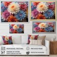 thumbnail image 4 of Designart Chrysanthemums Wall art decor, Chrysanthemums Wall Art, Chrysanthemums Vibrant composition I , Multi-Color Traditional Canvas wall art, 44x34 inches, 4 of 5