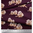 thumbnail image 2 of Soimoi Poly Georgette Fabric Golden Retriever Dog Printed Craft Fabric by The Yard 52 Inch Wide, 2 of 3