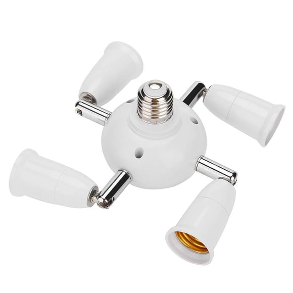 Adjustable 180 Degree Turn Light Holder  E27 Splitter 7 Heads Lamp Base LED Light Bulb Holder Adapter Converter Socket