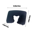 thumbnail image 3 of Comfortable Travel Neck Pillow, PVC Flocked U Shaped Cushion, Inflatable Cervical Support Pillow, Soft Velour Cover, Lightweight Portable, For Aviation, Outdoor, Home, 3 of 6