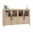 thumbnail image 2 of Armoire de Rangement avec Portes en Verre 55 Pouces Grand Buffet avec Rangement, Armoire de Rangement d'Accent Multifonctionnelle Table pour Cuisine Salle à Manger, Salon, 2 of 9