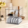 thumbnail image 3 of Transparent Stackable Storage Drawer Organizer With 44 Inch High Acrylic Container For Bathroom Cosmetics And Cabinet, 3 of 6