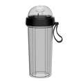 thumbnail image 2 of 420/600ml Portable Dual Straw Separate Drink Water Beverage Bottle Couples Gift, 2 of 8