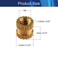 thumbnail image 2 of Wekity M2x3mm Female Thread Knurled Nuts Hx3.2mm OD Brass Threaded Insert Embedment Nuts Hydraulic Welded Joint Injection Molding Assortment Kit for 3D Printing Injection Molding 30PCS-0621, 2 of 5