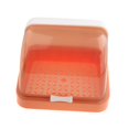 thumbnail image 1 of Siruishop Bottle Drying Rack Dustproof Drain Tray Storage Box for Bowl Chopsticks Dish orange, 1 of 8