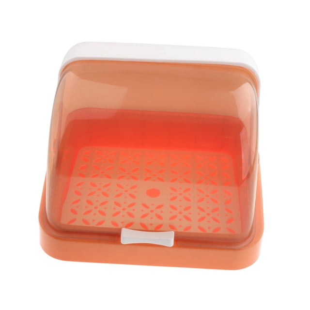 Siruishop Bottle Drying Rack Dustproof Drain Tray Storage Box for Bowl Chopsticks Dish orange