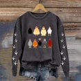 thumbnail image 2 of Femmes Blouse Chemise Décontractée à Manches Longues Chandails à Col Rond Vêtements à Manches Longues T Poulet Graphique Imprimé Chandail à Enfiler Boyfriend Surdimensionné Chandail Chandails Haut Blouse, 2 of 4
