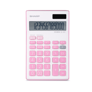 Sharp EL124TPK Calculatrice de bureau pour l'école secondaire, collège & Utilisation bureautique, Twin Power 12-Digit Affichage, clés fiscales, 4-Key Mémoire & GT Fonction