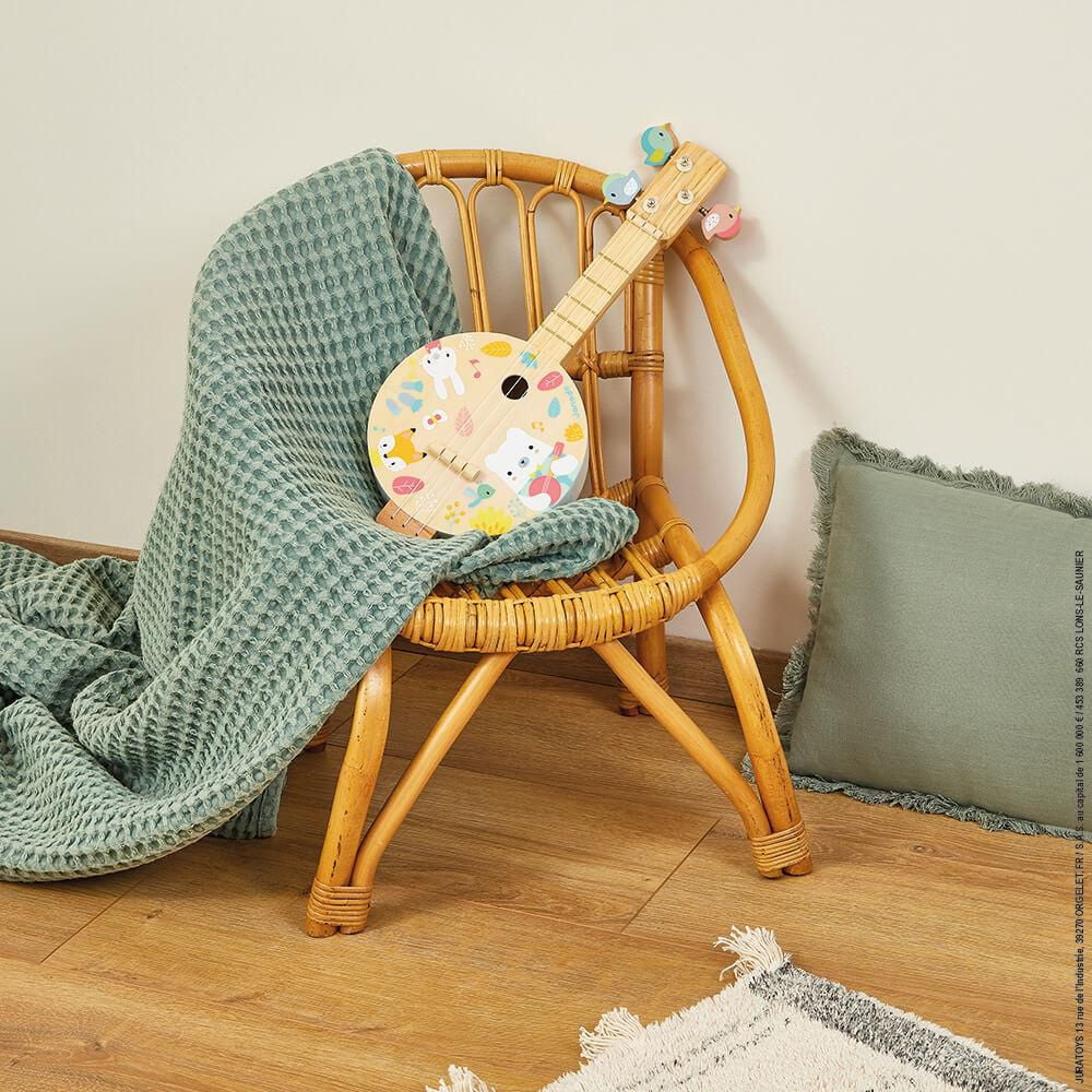 Janod - Pure - Banjo - Colourful Musical Development Toy - For Babies and Toddlers - Develops Artistic Sensibility & Memory - From 3 Years + - J05160.
