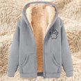 thumbnail image 1 of LOVZFMLL Vestes pour Femmes Sweat à Capuche en Polaire Imprimée à la Mode, 1 of 4