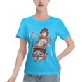 thumbnail image 1 of Women's Basic Short Sleeve T-Shirt Attacking Giant Mikasa Ackerman, 1 of 6