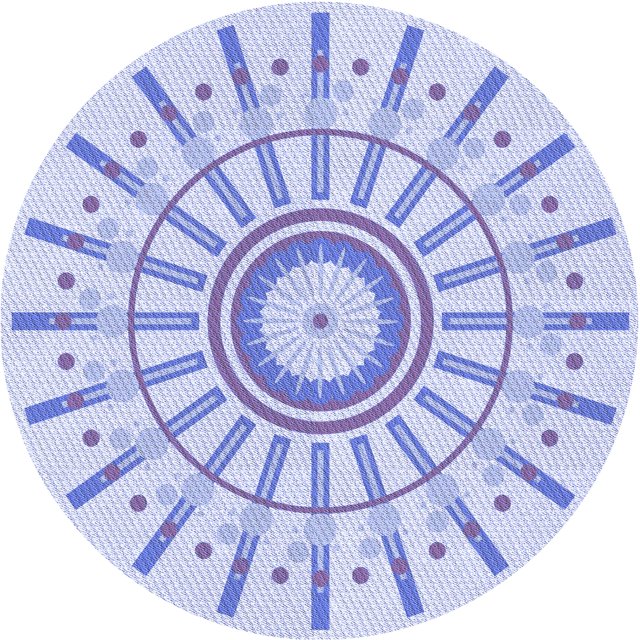 Ahgly Company Machine Washable Indoor Square Transitional Lavender Blue Area Rugs, 3' Square