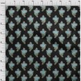 thumbnail image 3 of oneOone Viscose Jersey Fabric Leaves & Floral Block Print Fabric BTY 60 Inch Wide, 3 of 4