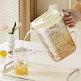 thumbnail image 2 of Yellow Large Capacity 2L Water Pitcher Durable Handle Refrigerator Storage Jug For Iced Tea Juice Cold Brew Convenient #88i72, 2 of 6