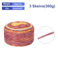 thumbnail image 2 of Unique Bargains Gradient Cake Cotton Acrylic Wool Mixed Orange Yarn, 300g, 3 Pack, 2 of 8