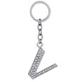thumbnail image 1 of Key Chain Rhinestone A to Z Design Pendant Keychain Key Ring for Handbag Decor, 1 of 8