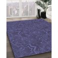 thumbnail image 3 of Ahgly Company Tapis d'Intérieur Lavable en Machine Carré Transitionnel Bleu Ardoise, 5 Pieds Carré, 3 of 7